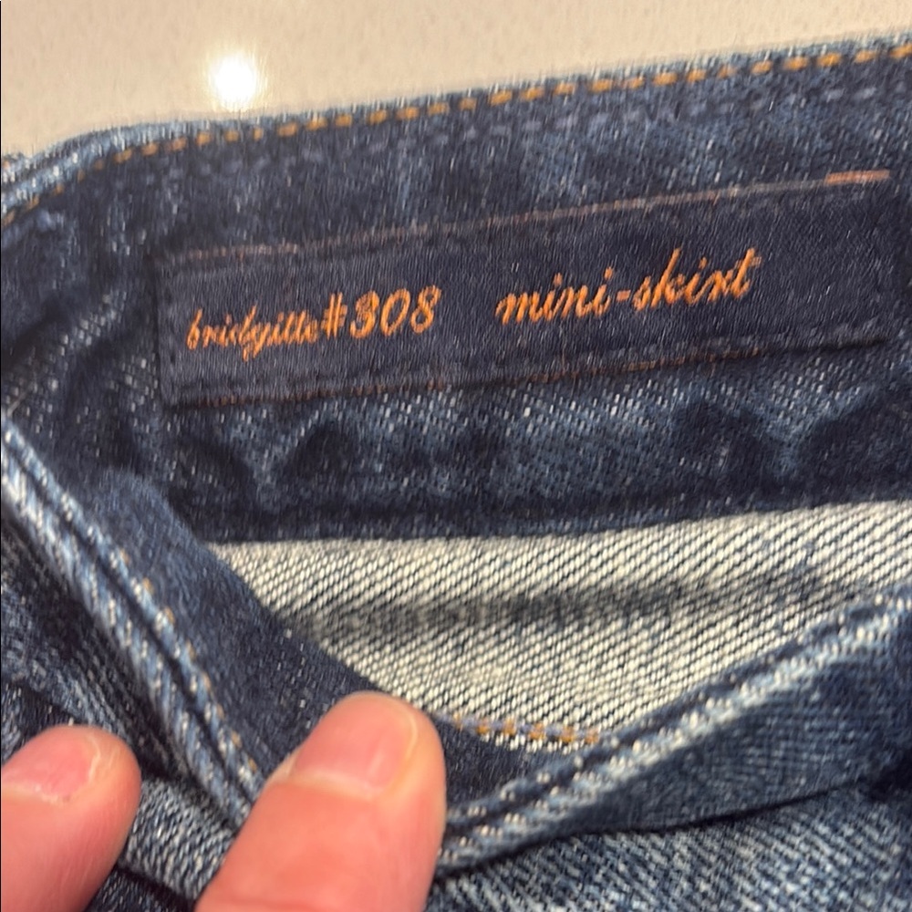 Citizens Of Humanity Blue Denim Mini Skirt - Picture 4 of 5